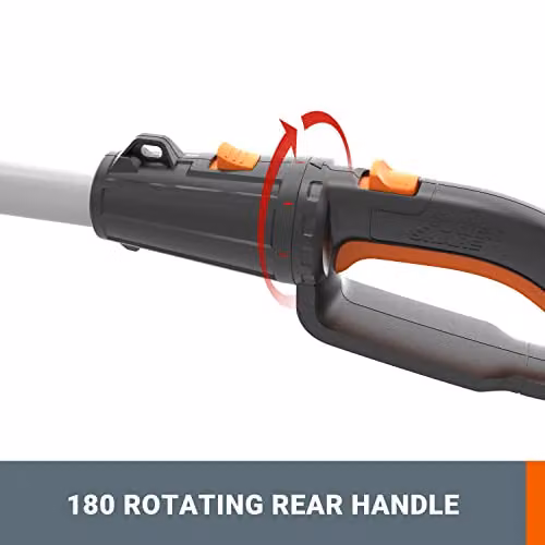 WORX WG349E Cordless 18V 20cm Telescopic Pole Chainsaw in Orange with 2Ah Lithium-Ion Battery and Charger – 3