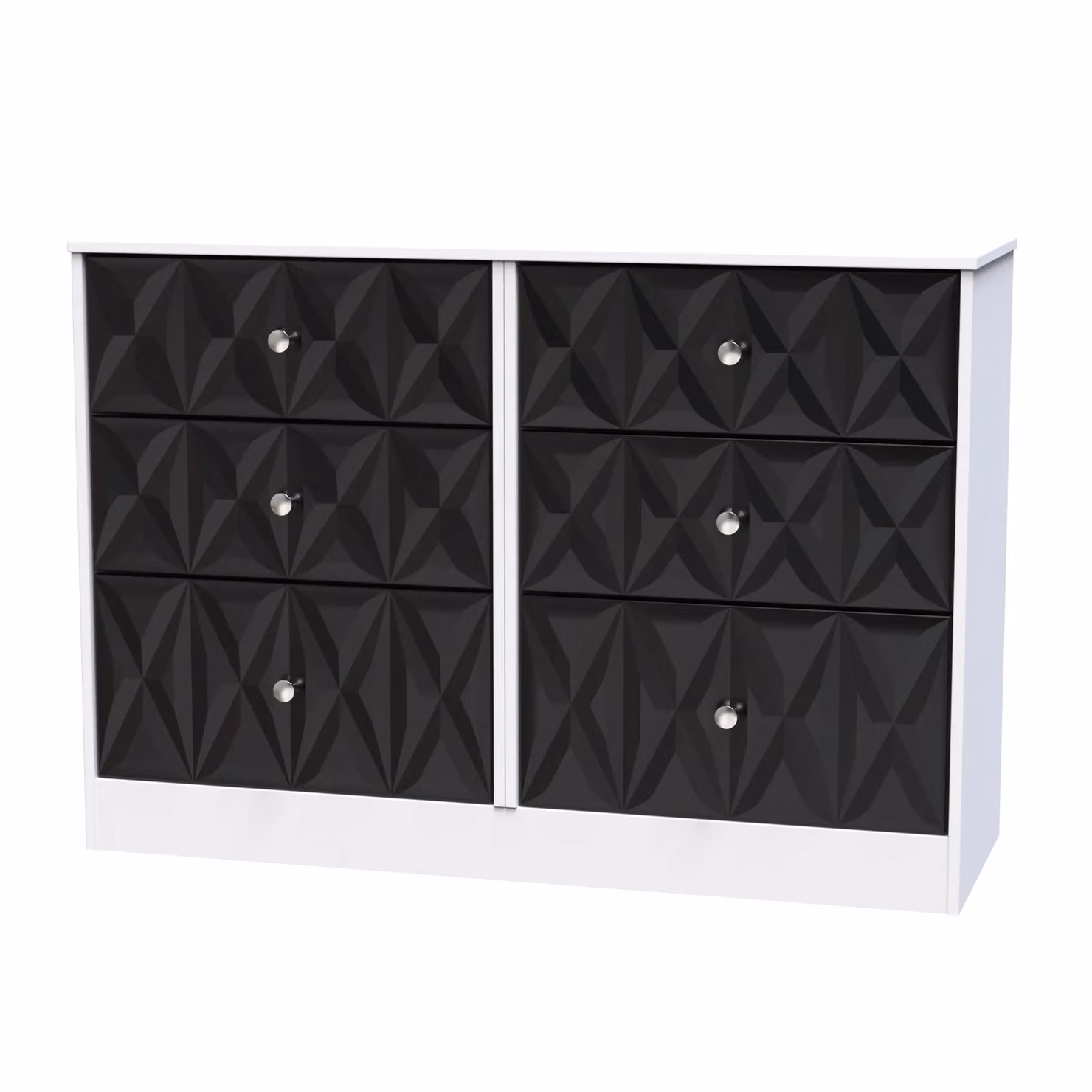 Ready Assembled 2 U Memphis 6 Drawer Wide Chest in Black – 2