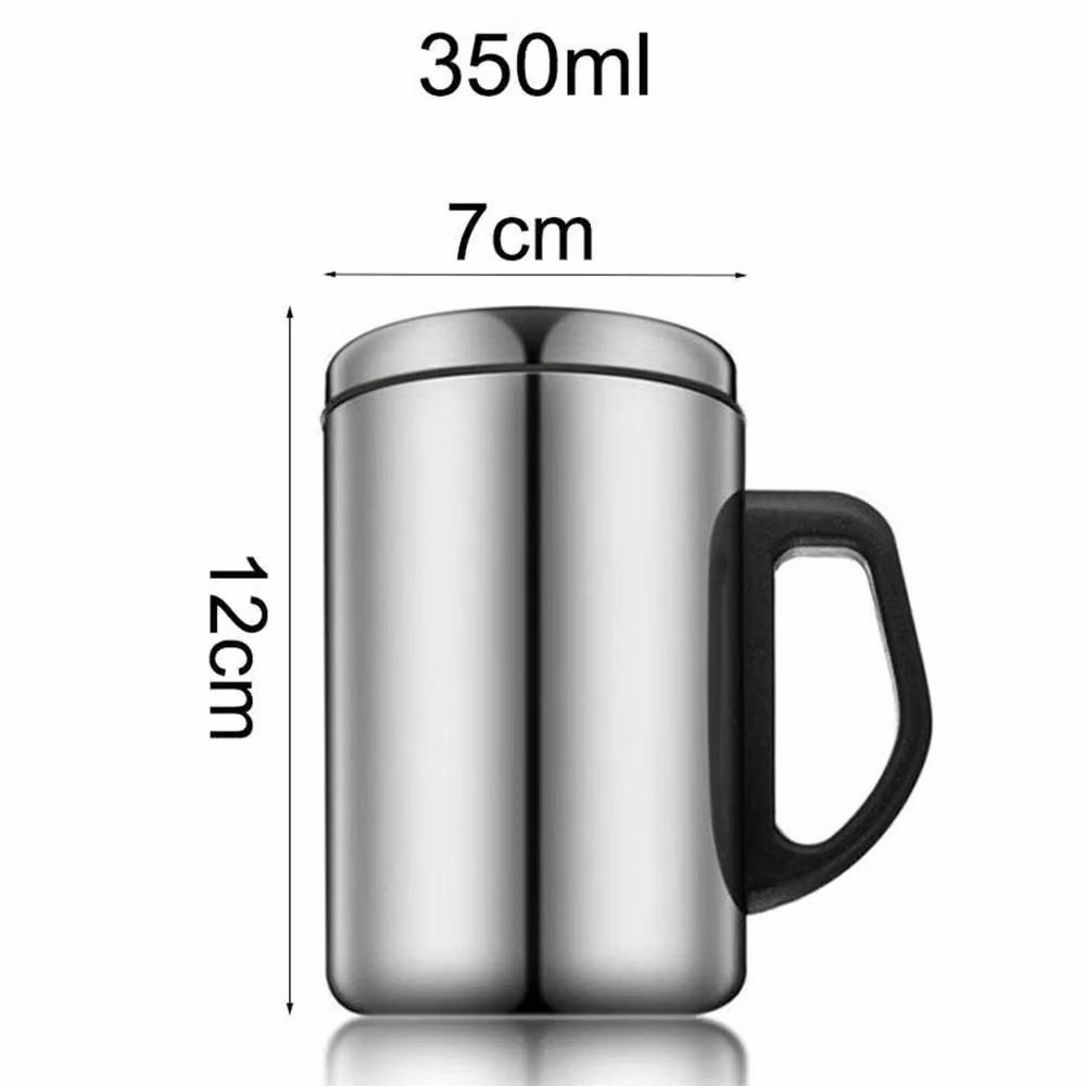 SPETLEK Silver Stainless Steel Thermal Tea Cup with Lid, 350ml – 2