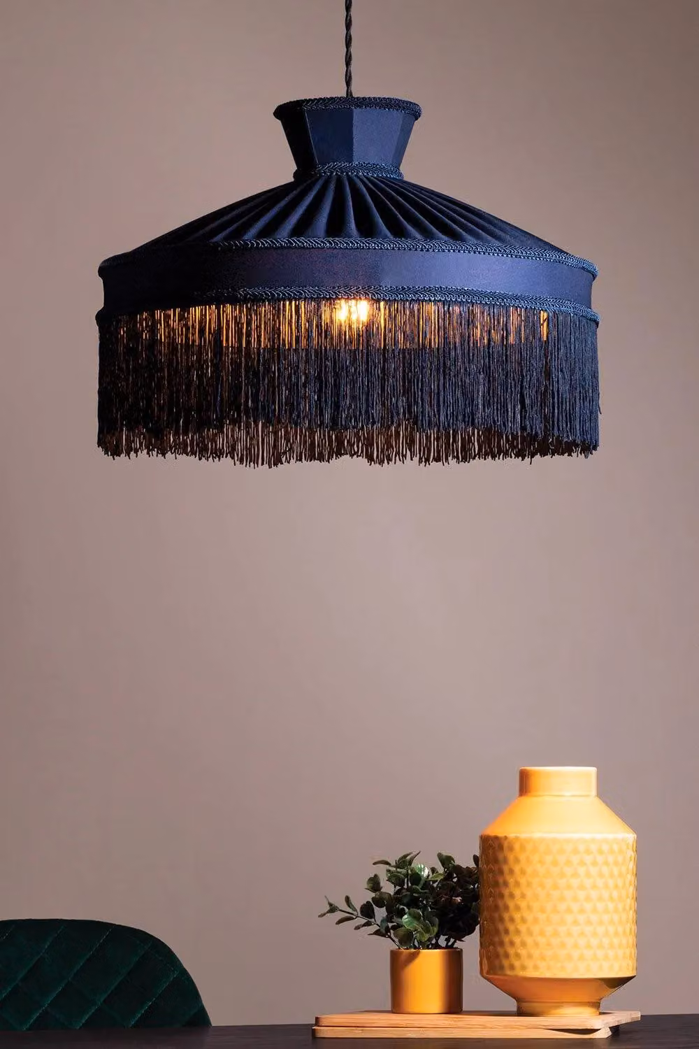BHS Lighting Darcy Easy Fit Fabric Light Shade in Blue – 2