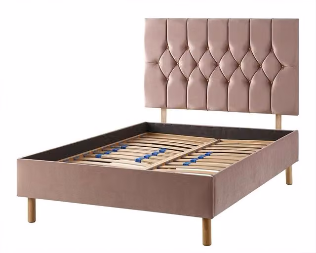 Catherine Lansfield Boutique Collection Special Edition Rose Gold Velvet Upholstered Headboard