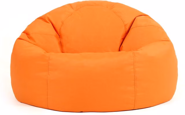 ICON Kingston Classic Adult Indoor Outdoor Bean Bag Chair in Orange