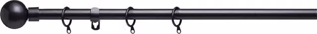 Lister Cartwright Extendable Metal Curtain Pole, 19 mm, Length: 120 cm, Gun Metal