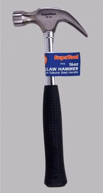 SupaTool Steel Claw Hammer in Silver