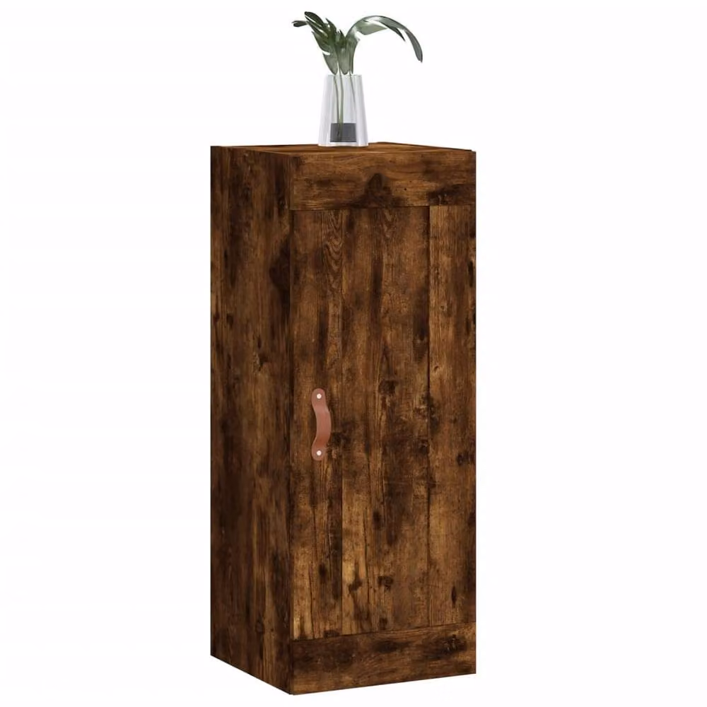 Berkfield Home Wall Mounted Smoked Oak Cabinet in Brown, W/D/H: 34.5 x 34.5 x 90 cm – 4