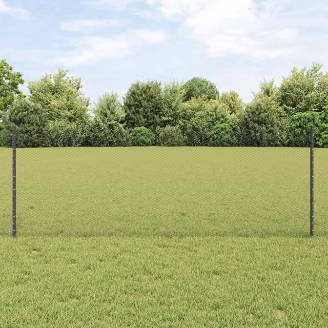 Berkfield Home Steel U-Channel Fence Posts, Grey, 5 Pack, Height: 80 cm – 1