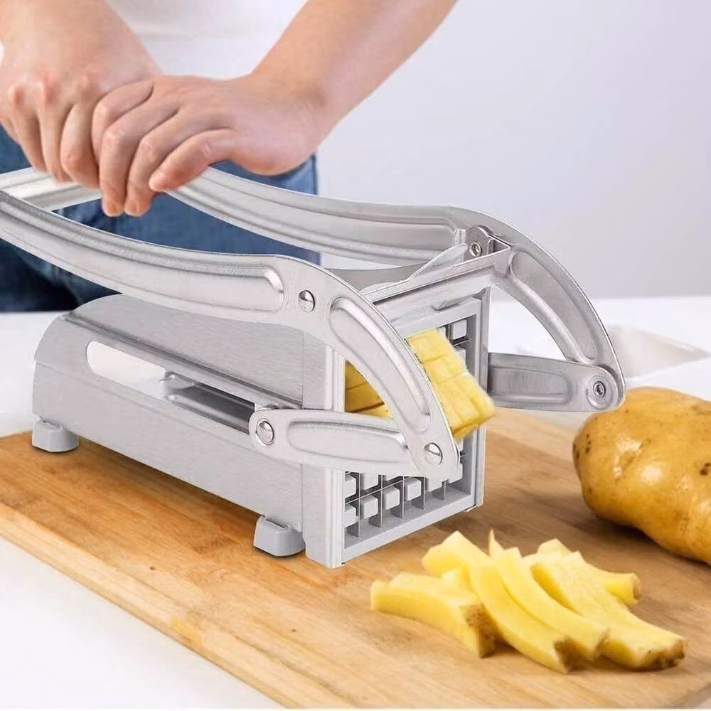 FLAVORA Silver Stainless Steel Potato Chipper and Slicer with Multiple Blades – 2