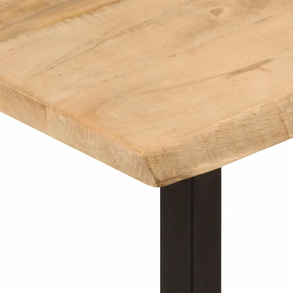 Berkfield Home Live Edge Solid Mango Wood Console Table in Brown, W/D/H: 105 x 33 x 76 cm – 3