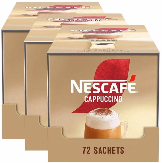 Nescafe Gold Cappuccino Instant Coffee Sachets 3 x 72 Pack