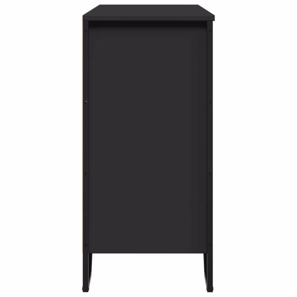 Berkfield Home Modern Black Matt Sideboard W/D/H: 91 x 35.5 x 74.5 cm – 4