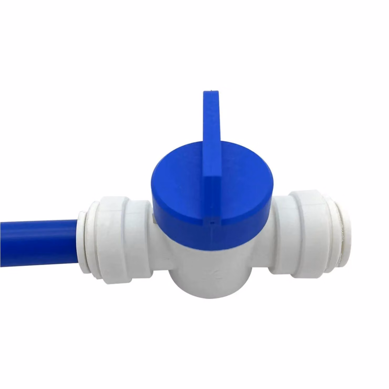 John Guest Speedfit 1/4 inch Straight Push Fit Shut Off-Valve in White Matt Plastic – 2