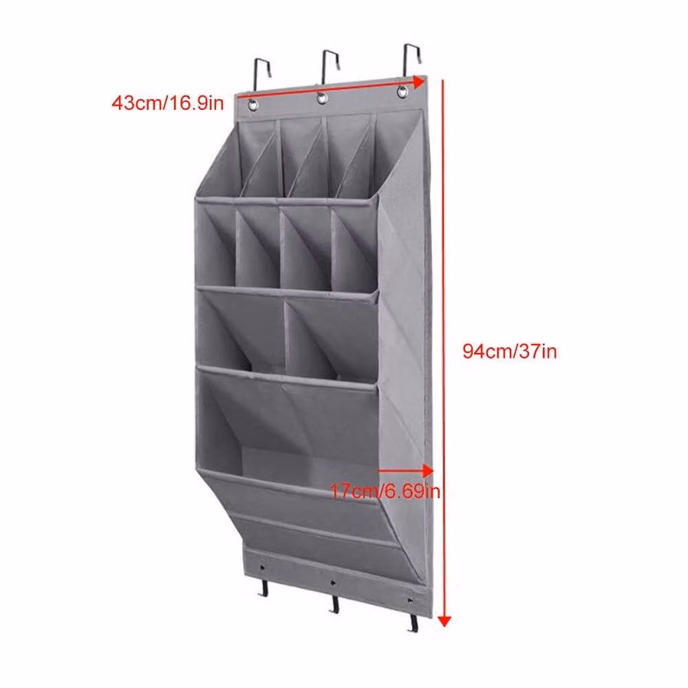 EONLION 11 Pocket Large Shoe Rack Storage Bag, Grey, W: 50 cm, D: 50 cm – 2