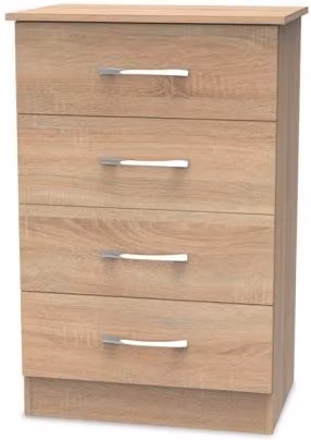 Avon 4 Drawer Midi Chest of Drawers in Brown