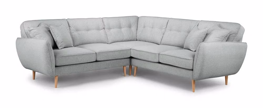 The Great Sofa Company Ailis L-Shape 2 Corner 2 Faro Ashen Upholstered Sofa in Light Grey – 2