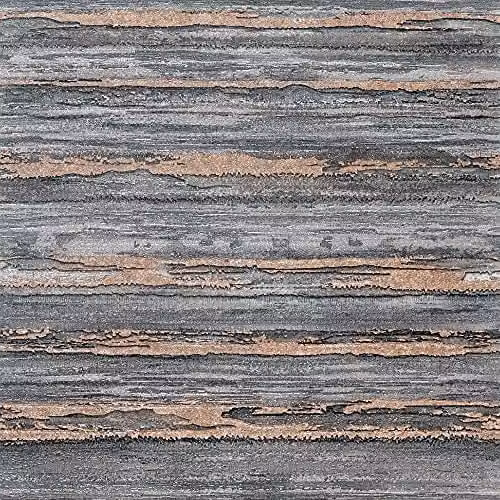 Arthouse Sahara Charcoal Rose Gold Abstract Wallpaper in Anthracite, Gold and Grey