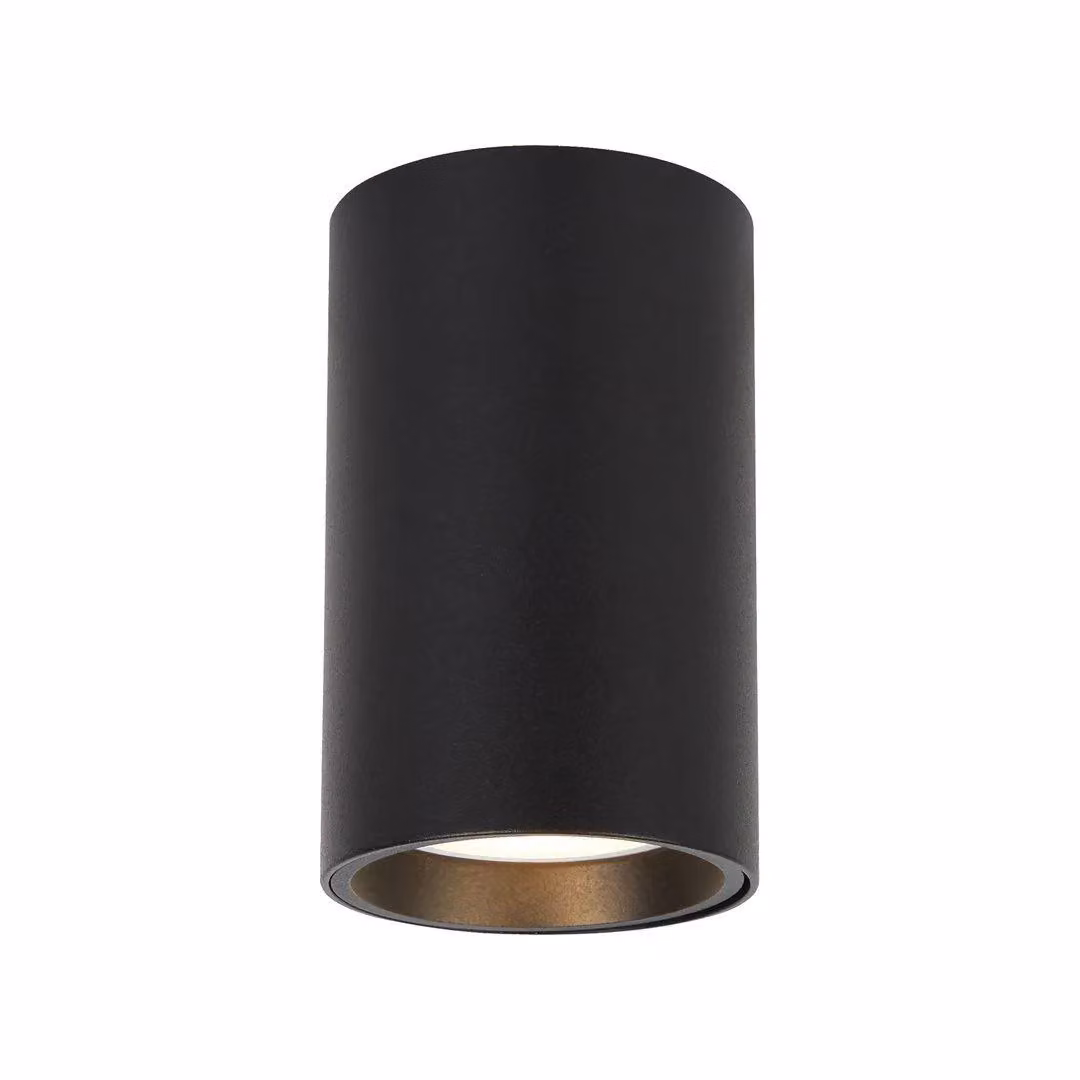 Milagro Genesis Black Metal Cylinder Ceiling Spot Light with GU10 Socket – 2