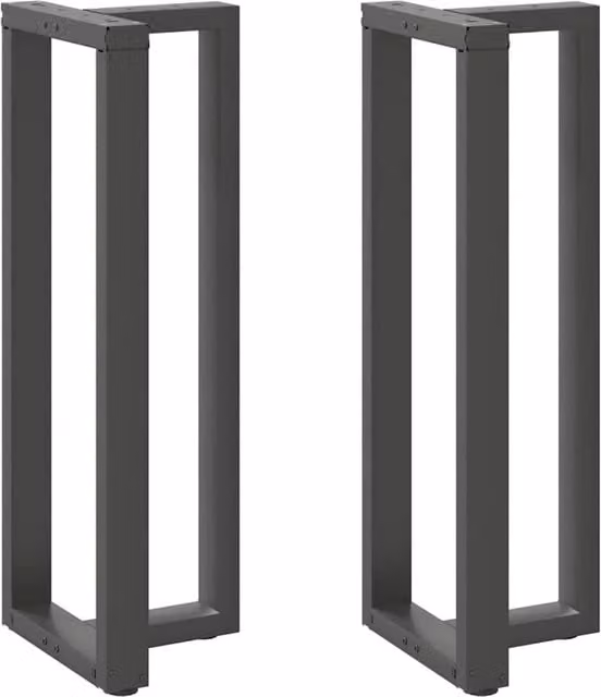 Berkfield T-Shaped Home Bar Table Legs, 2 Piece Anthracite Black Steel Set, W/D/H: 40 x 35 x 110-111 cm – 1