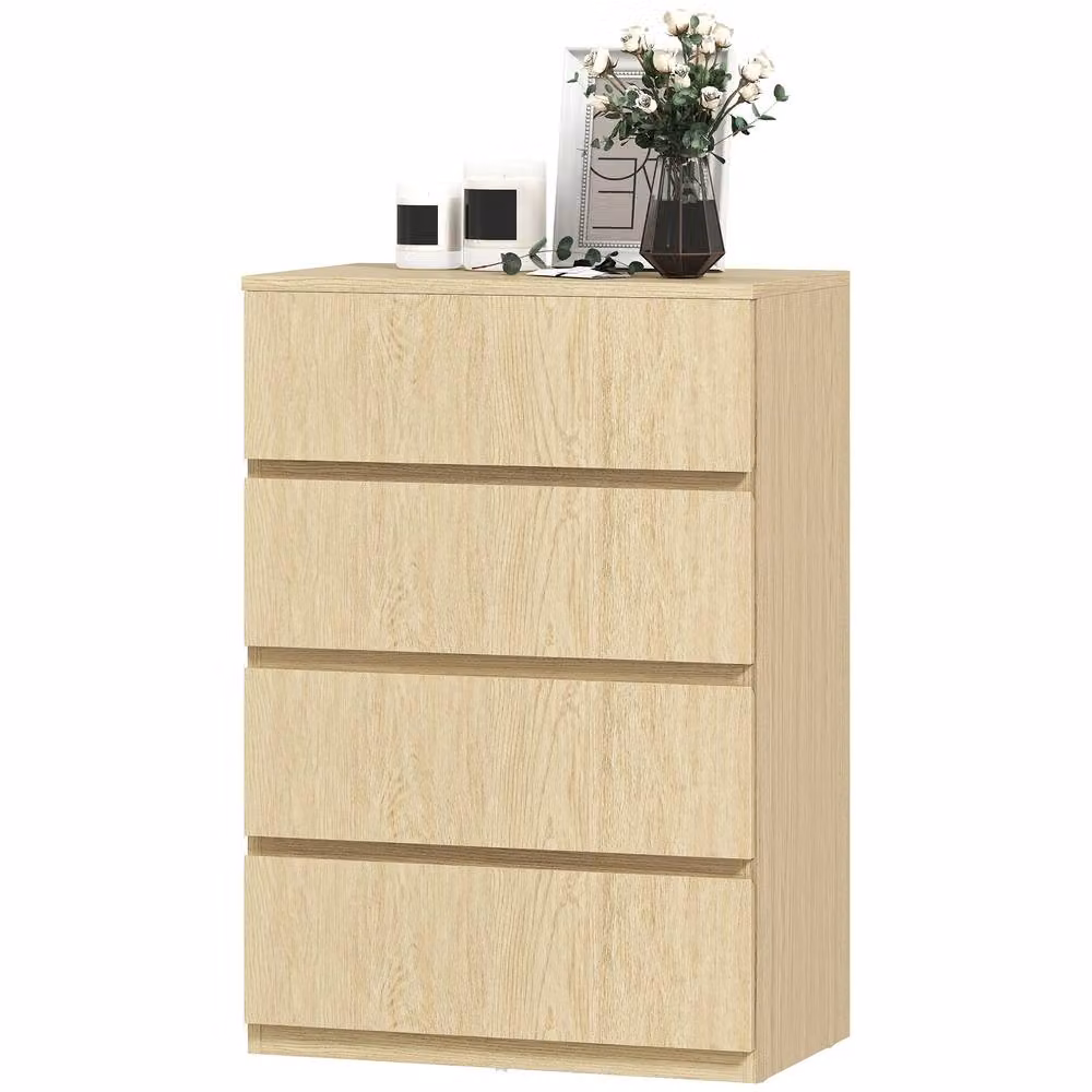 STILVORA Minimalist Chest of Drawers with 4 Drawers and Tabletop in Beige – 2