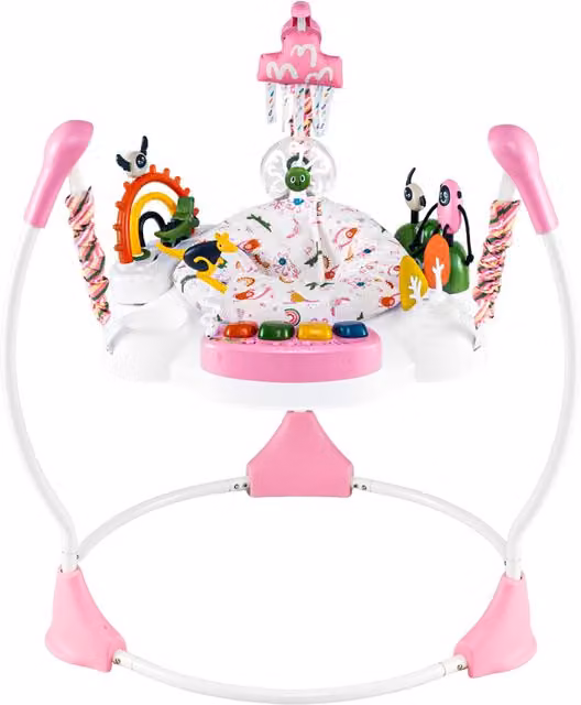 Costway Baby Jumper and Bouncer Activity Center in Pink