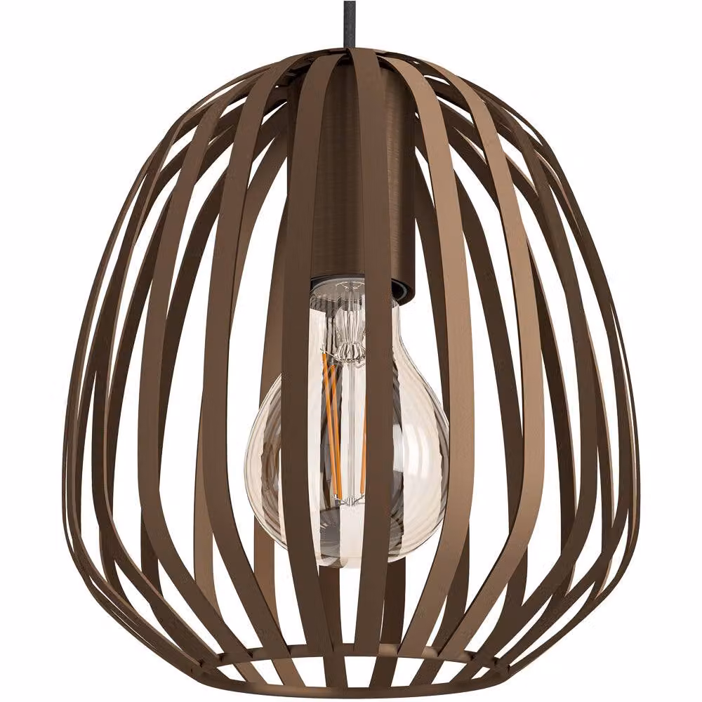Loops Modern Bronze Triple Pendant Ceiling Light in Brown – 3