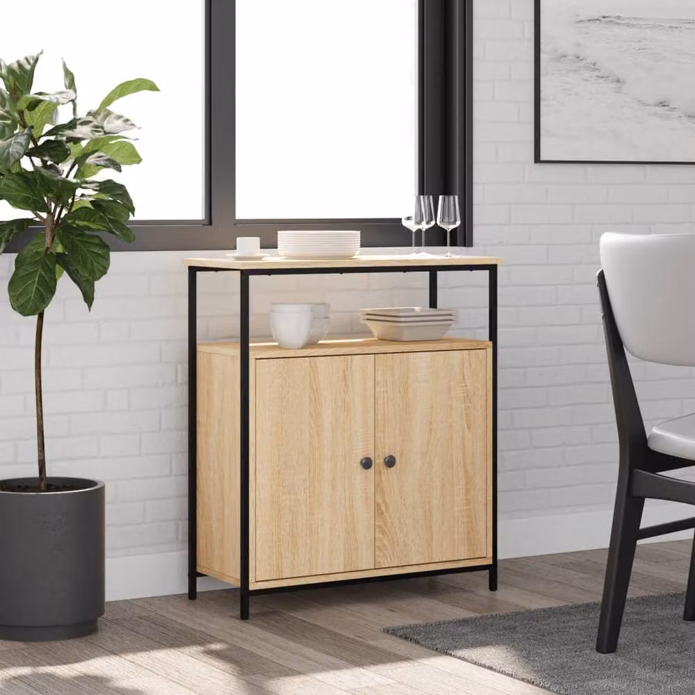 Berkfield Home Sonoma Oak Sideboard in Light Oak, W/D/H: 70 x 30 x 80 cm – 2