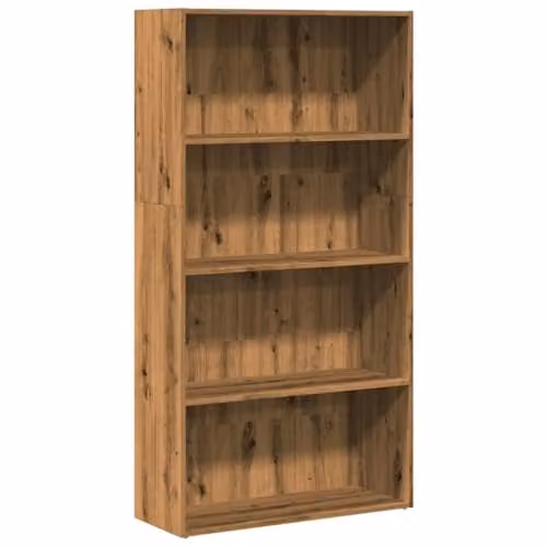 vidaXL Artisan Oak Bookcase in Brown, W: 80 cm, D: 30 cm, H: 152 cm – 1
