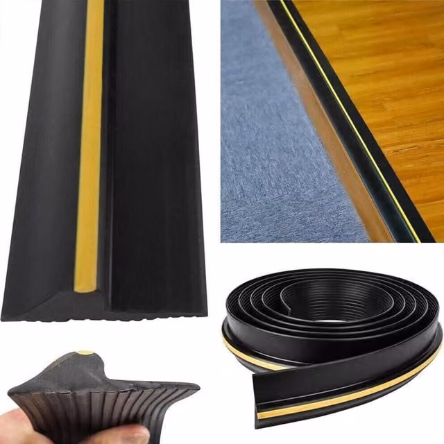 PAWNORA Waterproof EPDM Rubber Door Bottom Seal Strap in Black – 1