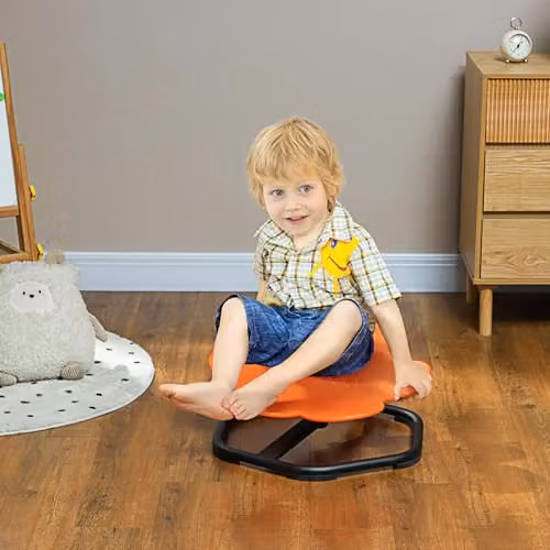 AIYAPLAY Sensory Spinning Swivel Chair for Kids and Toddlers, Orange – 2