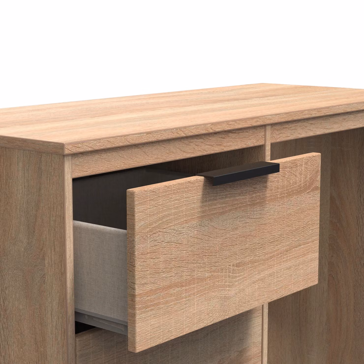 Ready Assembled 2 U Denver 3 Drawer Vanity in Light Oak – 2