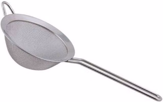 Dexam Silver Stainless Steel Fine Mesh Round Sieve, Diameter: 12.5 cm