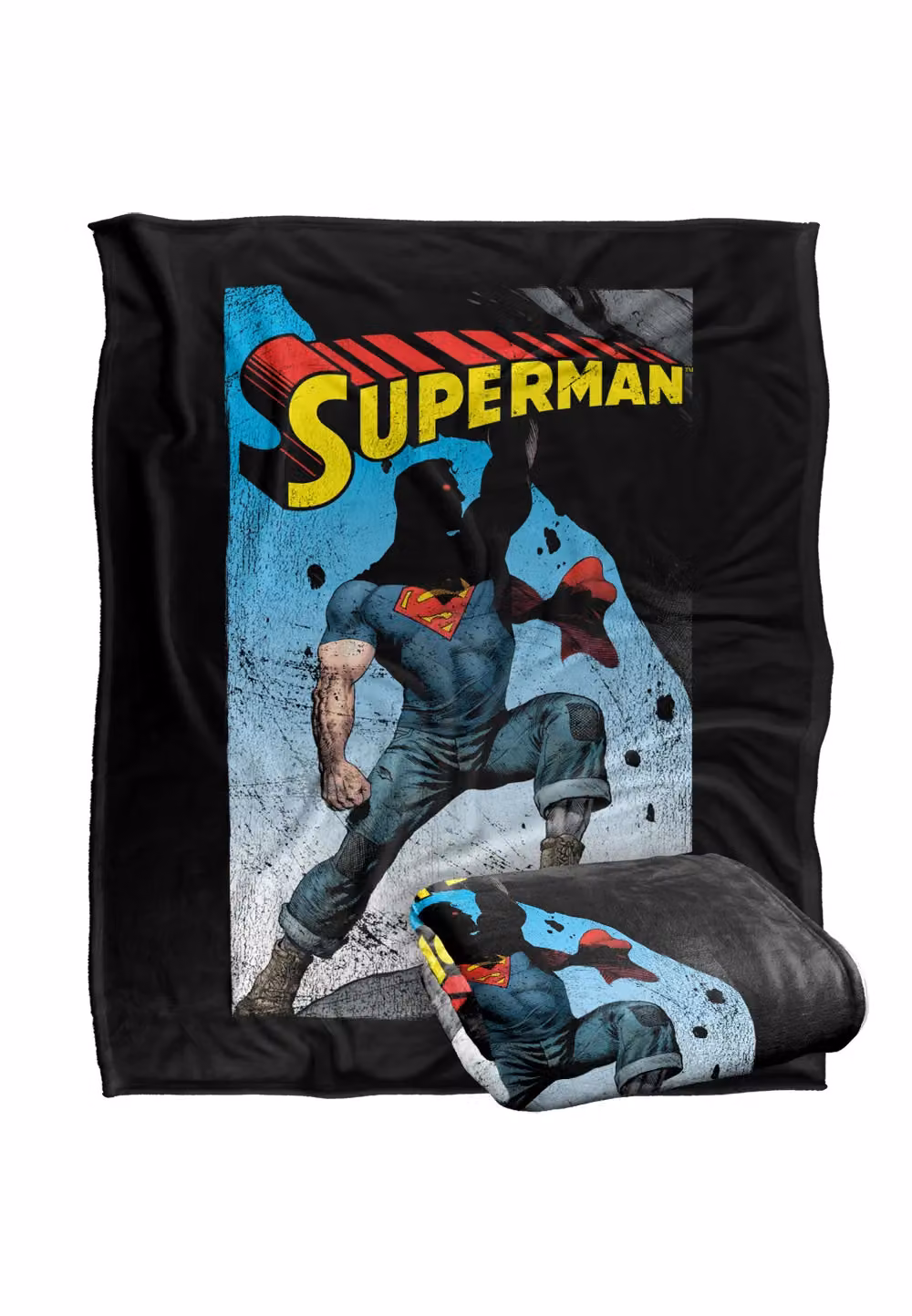 DC Comics Superman Silky Touch Super Soft Fleece Throw Blanket, White, W/D/H: 152 x 127 cm – 7