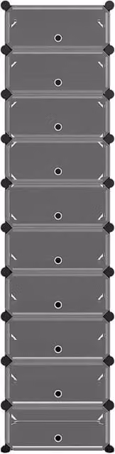 Berkfield Home Black Modern Freestanding Shoe Rack with Roll Shutter Doors, W/D/H: 44 x 32 x 174 cm – 1