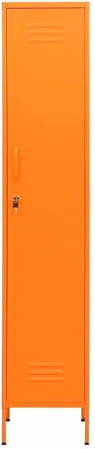 Berkfield Home Orange Steel Locker Cabinet with Internal Shelves and Lock, W/D/H: 35 x 46 x 180 cm – 1