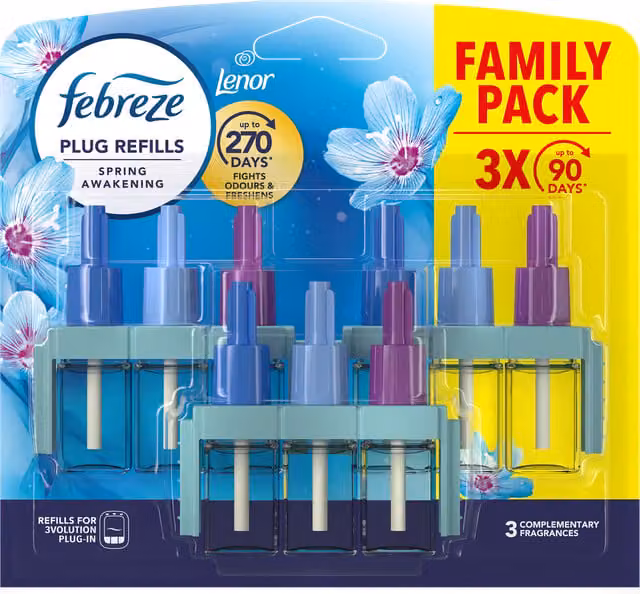 Febreze 3Volution Air Freshener Plug-in Refills Spring Awakening, Pack of 3, 60ml – 1