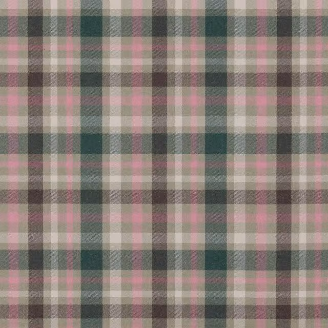 Terrys Checked Country House Cotton Fabric in Green and Multicolour