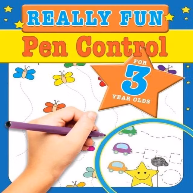 Mickey MacIntyre Really Fun Pen Control Educational Motor Skills Book for 3 Year Olds, Multicolour