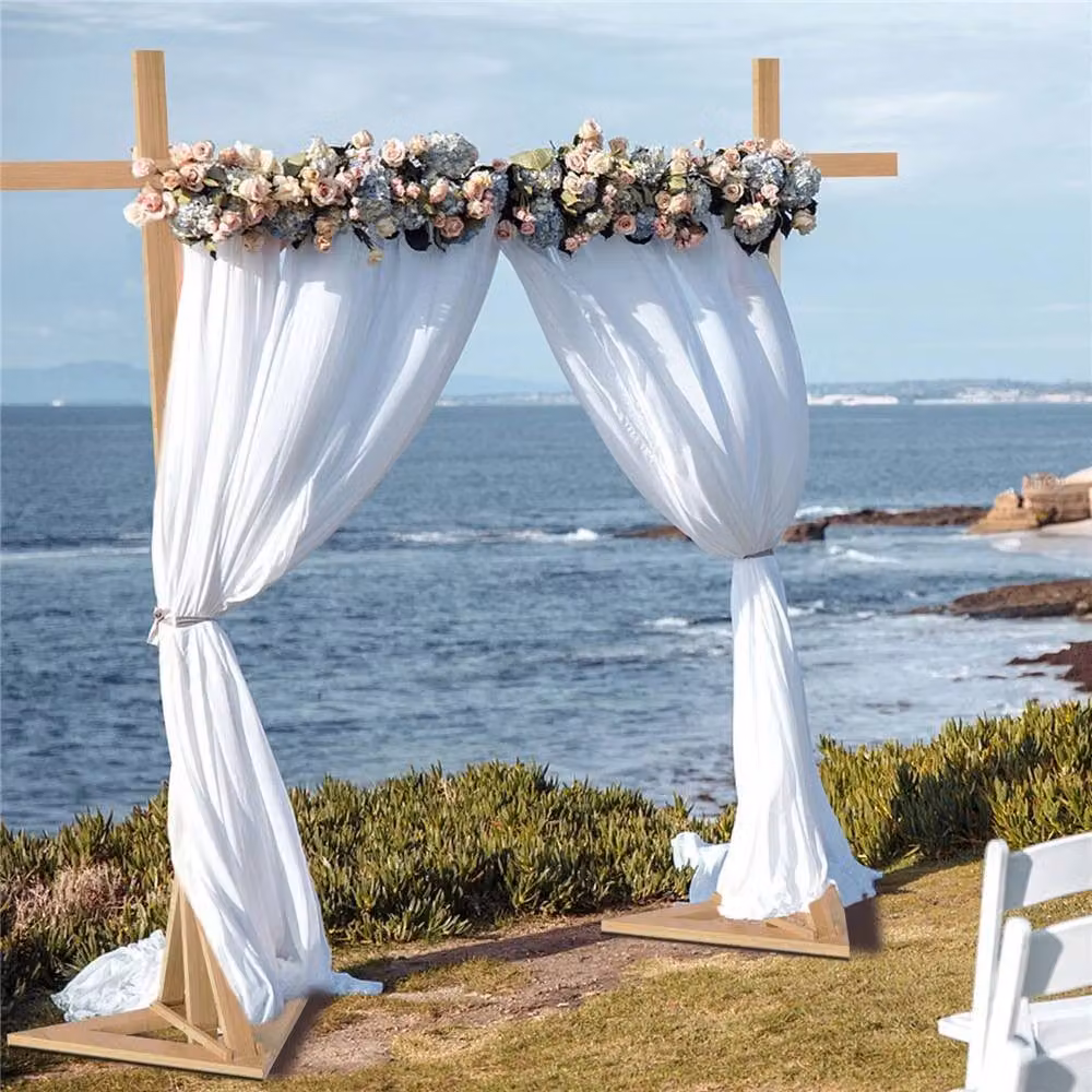 Kelvenix Rustic Wood Engagement Ceremony Backdrop Stand in Brown – 2