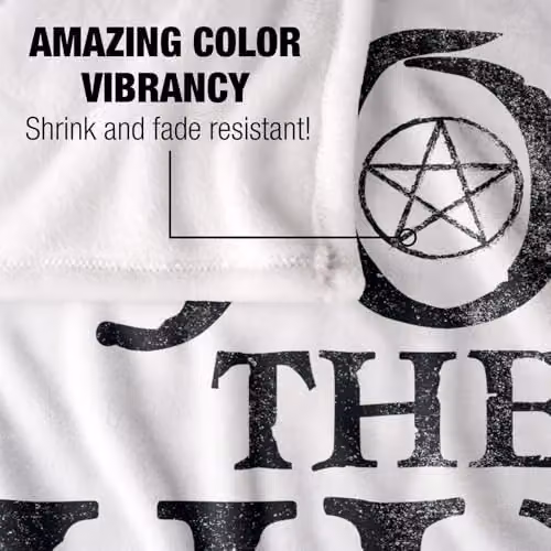 LOGOVISION Supernatural Join The Hunt Logo Super Soft Fleece Throw Blanket, Multicolour, W: 152 cm, D: 127 cm – 2