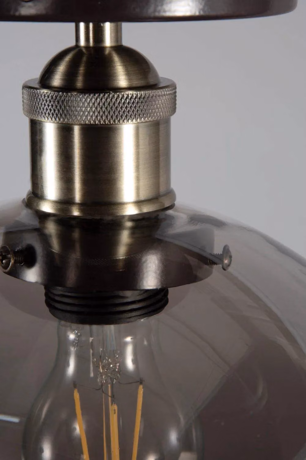 BHS Lighting Carter Flush Ceiling Light in Bronze with Transparent Glass Sphere – 2