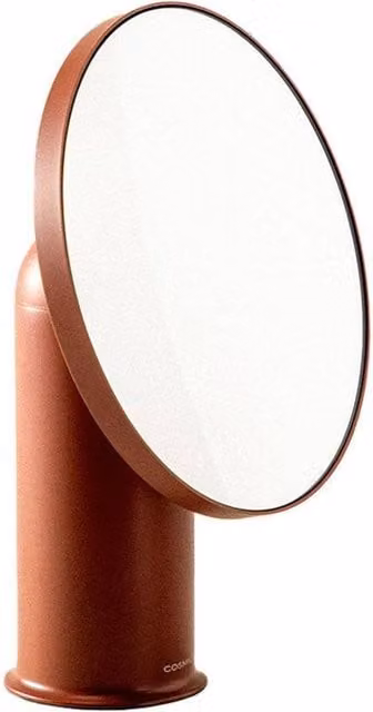 Cosmic Geyser Collection Magnifying 5x Countertop Vanity Mirror, Brown, W/D/H: 24.0 x 24.0 x 18.0 cm – 1