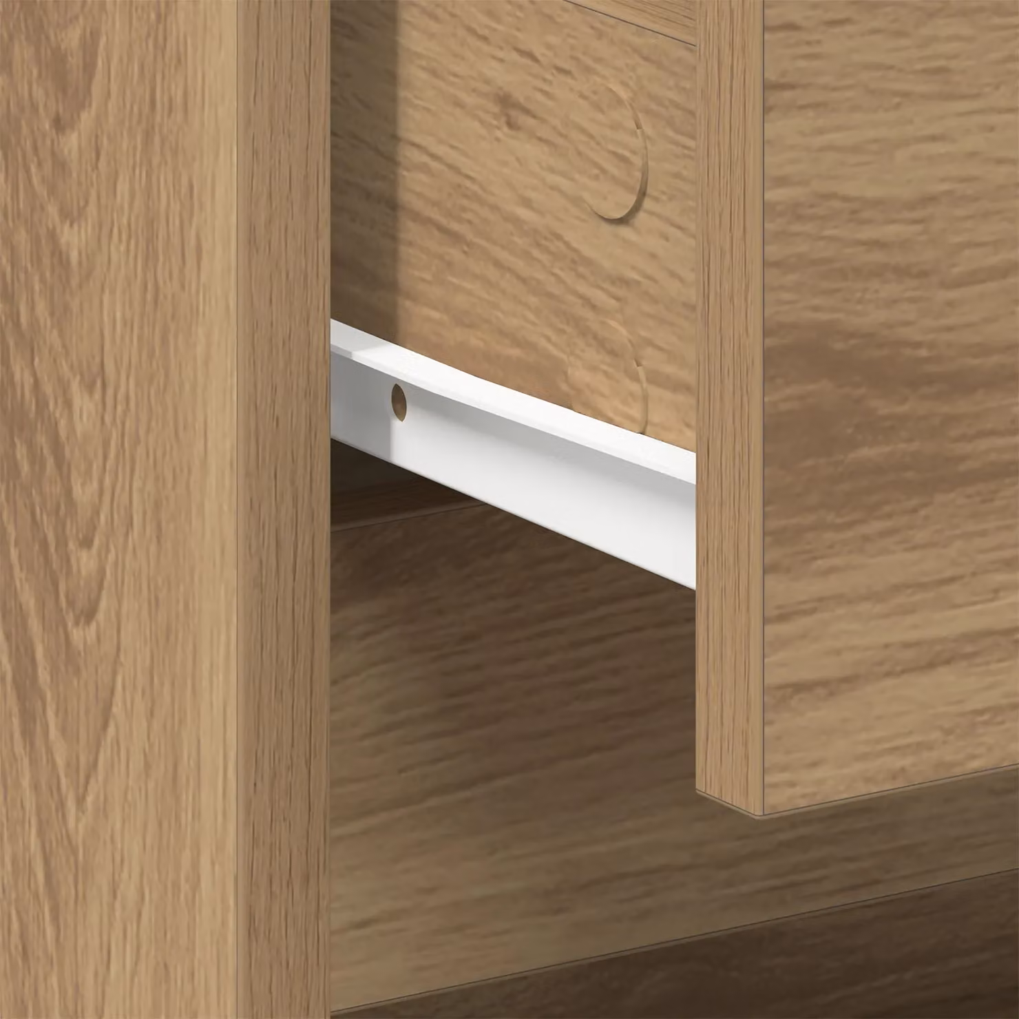 Berkfield Home Artisan Oak Bedside Cabinet Set of 2, Brown Engineered Wood, W: 45 cm, D: 34 cm, H: 44.5 cm – 3