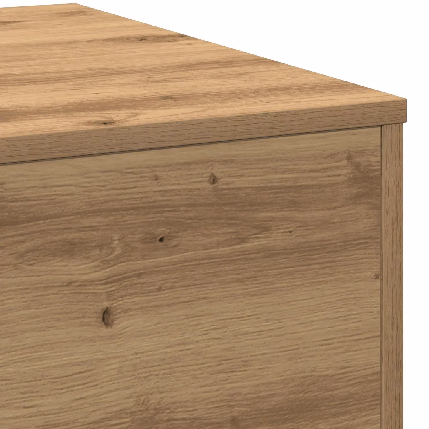 Berkfield Home Artisan Oak Coffee Table in Brown, W/D/H: 80 x 80 x 31 cm – 3