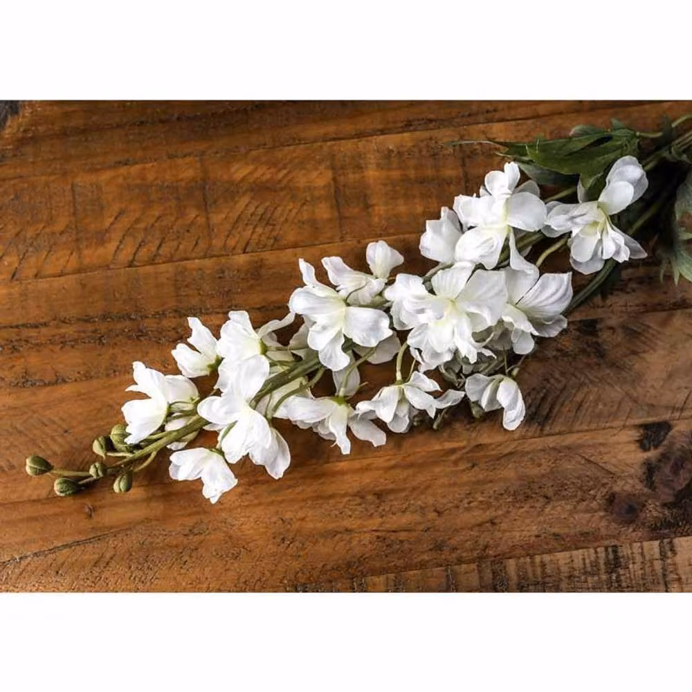Lemon Pavilion Furniture and Decor White Tall Delphinium Artificial Plant, W/D/H: 21 x 21 x 84 cm – 2