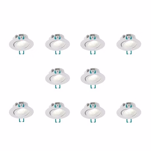 SYLVANIA SylSpot Neos LED Recessed Spotlight, 4.8W, 430 Lumens, IP44, White, Pack of 10