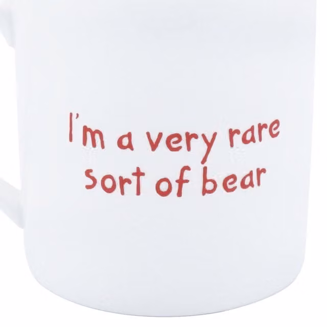 Half Moon Bay Paddington Bear Queen's Guard Ceramic Mug in White and Red