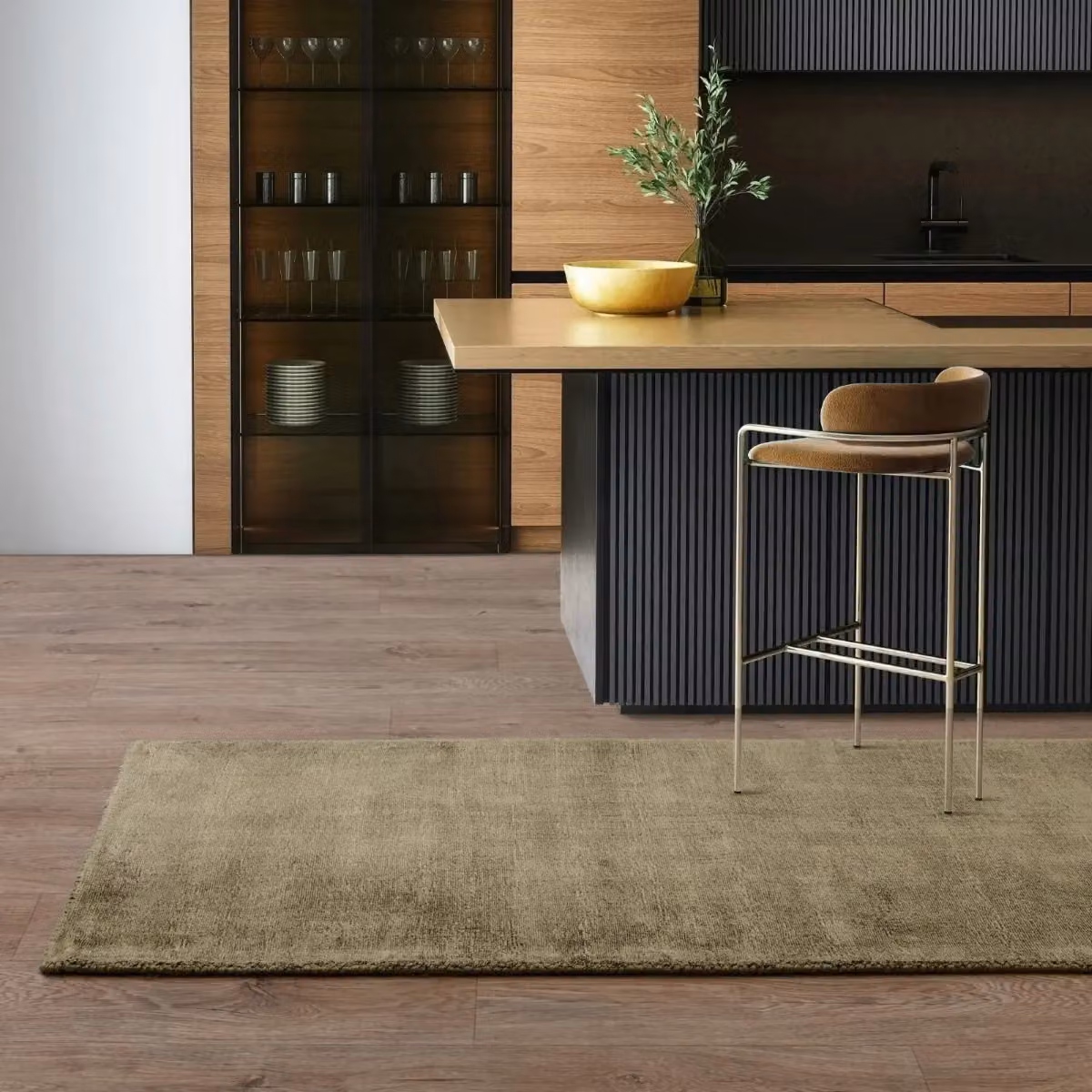 The Rug Shop UK Green Handmade Modern Plain Viscose Area Rug W: 200 cm, D: 290 cm – 2