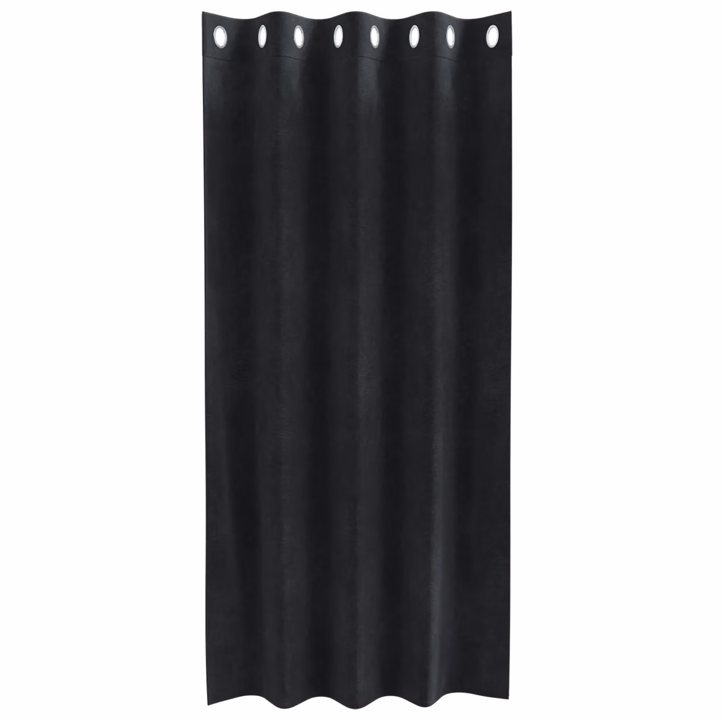 Berkfield Home Blackout Velvet Eyelet Curtains, 2 Pack, Black – 3