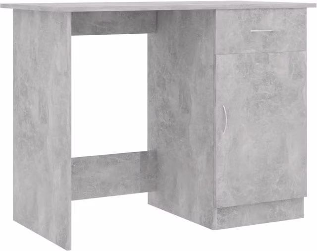 Berkfield Home Modern Writing Desk in Grey, W/D/H: 100 x 50 x 76 cm