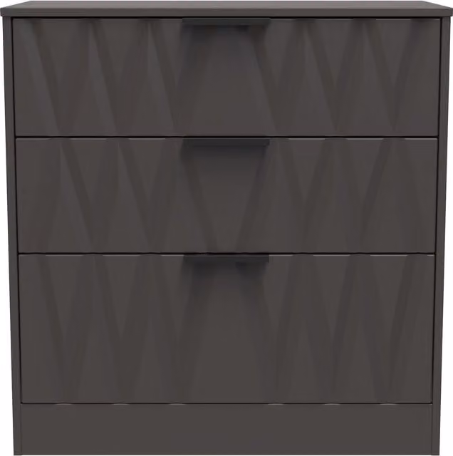 Ready Assembled 2 U Washington 3 Drawer Deep Chest in Dark Grey – 1
