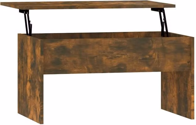 Berkfield Home Modern Smoked Oak Coffee Table in Brown, W/D/H: 80 x 50.5 x 41.5 cm